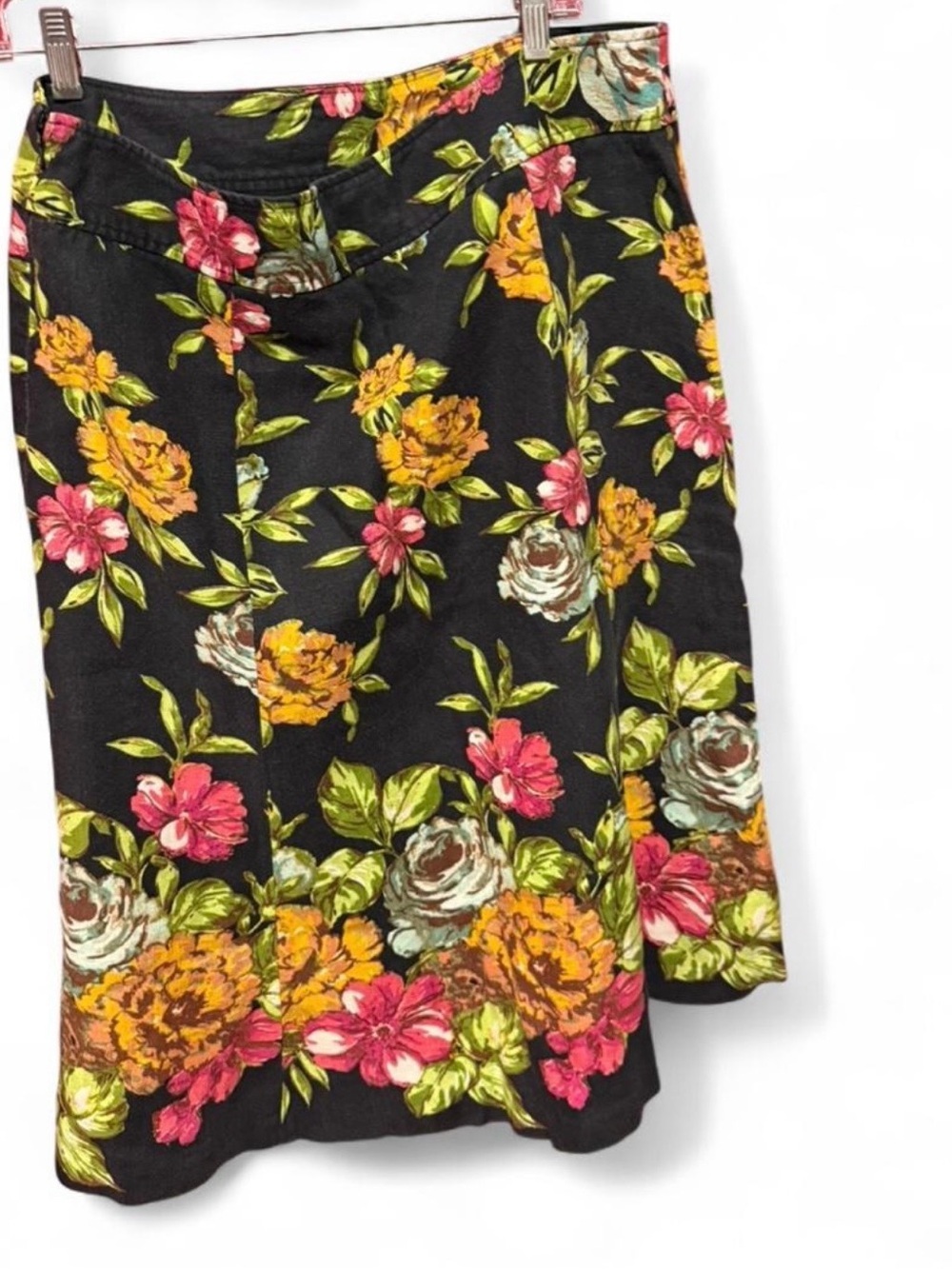 East / East 5th Floral midi skirt a-line size 16 - Picture 3 of 6